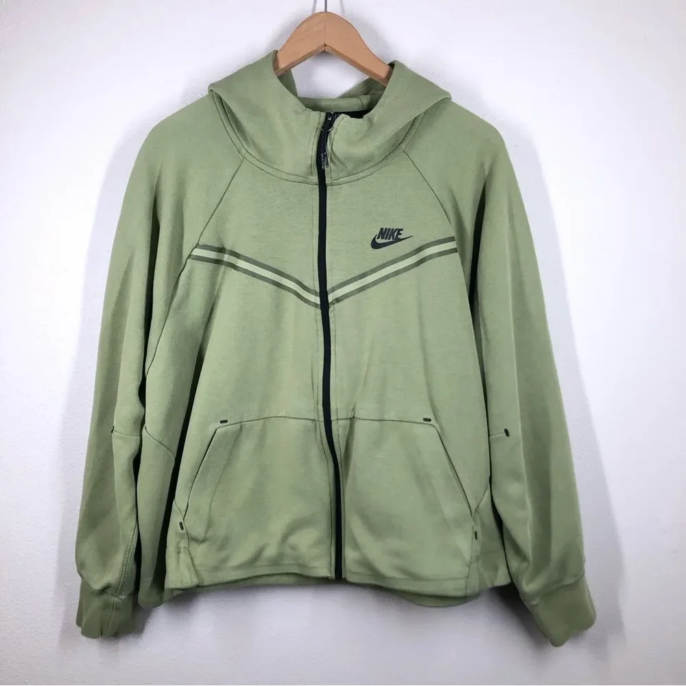 Nike Sportswear Tech Fleece Green Windrunner Hoodie Plus Size 2X DA2044-334